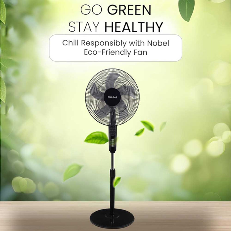 Nobel 3-in-1 Stand 16" Fan , 3-Speed, 85° Oscillation, Copper Motor, Polypropylene Blades, Strong Airflow, Quiet Operation, 1200 RPM, 60W NF311