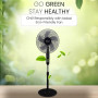 Nobel 3-in-1 Stand 16" Fan , 3-Speed, 85° Oscillation, Copper Motor, Polypropylene Blades, Strong Airflow, Quiet Operation, 1200 RPM, 60W NF311