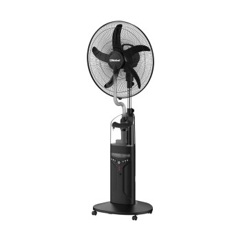 Nobel 16" Fan Blade RECHARGEABLE Mist Standing Fan, Wide Oscillation with 4 Stack Bright LED 60 Hours Battery Life (Low Light), 30 Hours Battery Life (High Light) NF888MRC