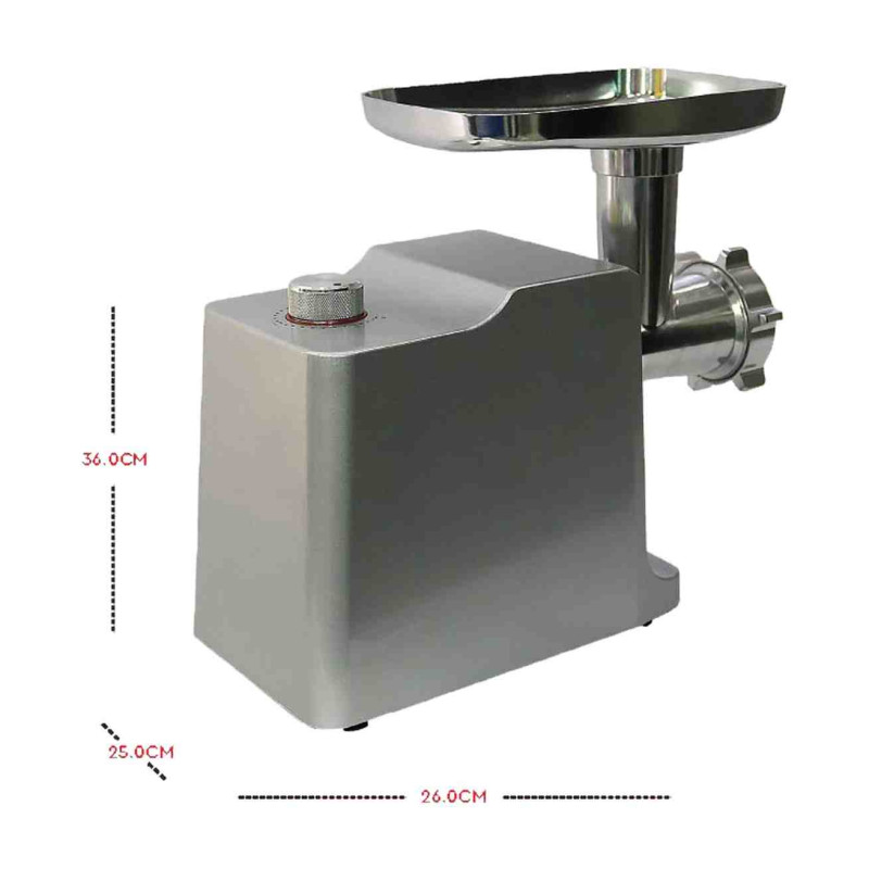 Nobel Meat Grinder with 3 PCS S/Steel Plates-3mm+5mm+8mm, NMG3000