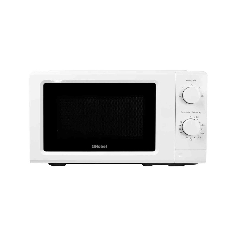 Nobel Microwave Oven Adjustable Temperature & Timer Function with 5 Power Level | Push Open Door Button and Cooking End Signal 19L NMO20M