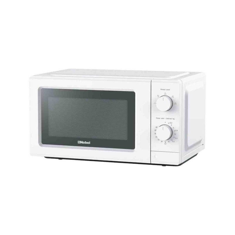 Nobel Microwave Oven Adjustable Temperature & Timer Function with 5 Power Level | Push Open Door Button and Cooking End Signal 19L NMO20M