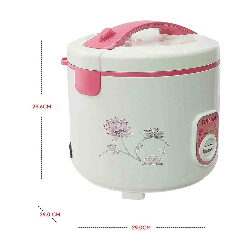 Nobel Rice Cooker White 2.5 Litres Plastic Body NRC25