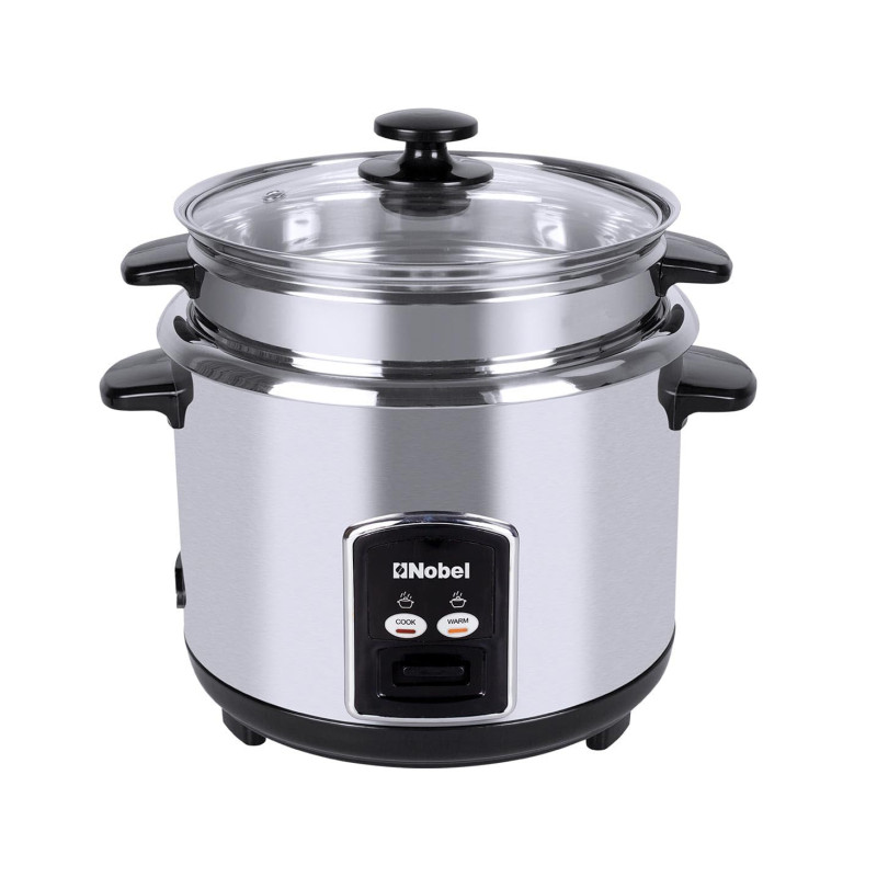 Nobel Rice Cooker Stainless Steel Tempered Glass Lid 28L 1000W NRC280S