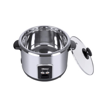 Nobel Rice Cooker Stainless Steel Tempered Glass Lid 28L 1000W NRC280S