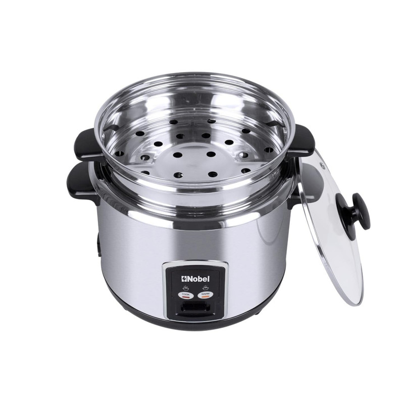 Nobel Rice Cooker Stainless Steel Tempered Glass Lid 28L 1000W NRC280S