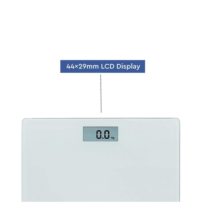 Nobel Weighing Scale White 150 Kgs Tempered Glass Digital Anti Slip Feet NBS52WH
