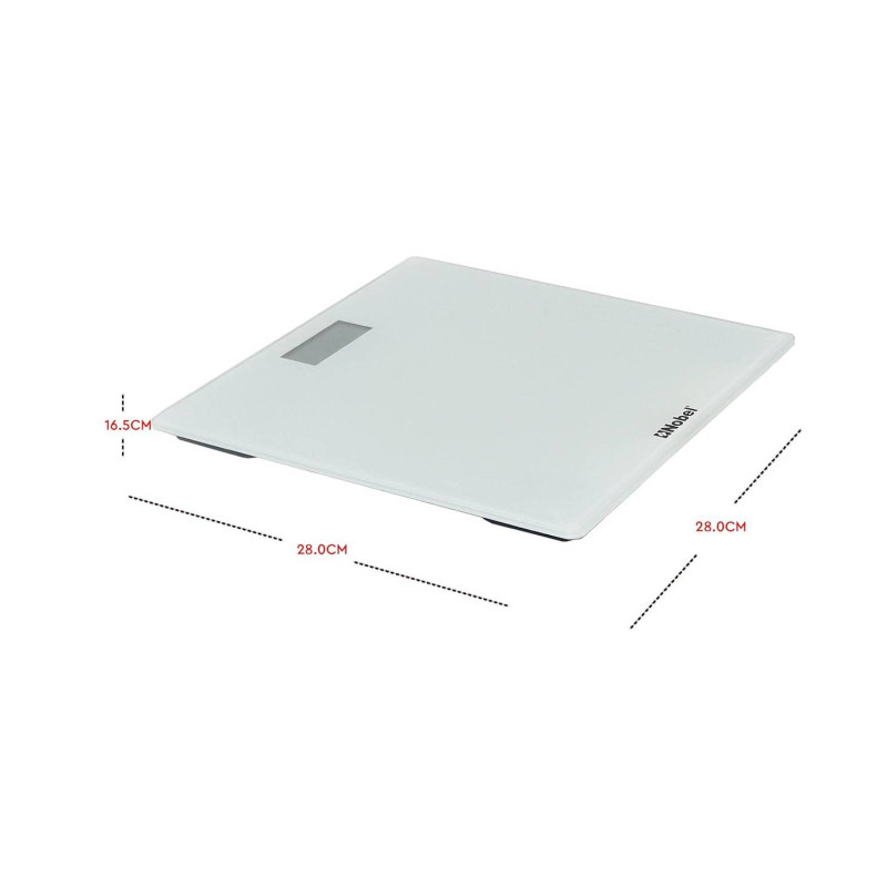 Nobel Weighing Scale White 150 Kgs Tempered Glass Digital Anti Slip Feet NBS52WH