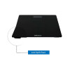 Nobel Weighing Scale Black 150 Kgs Tempered Glass Digital Anti Slip Feet NBS52BK