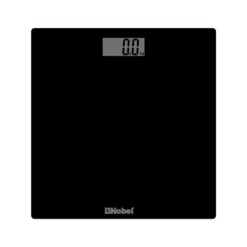 Nobel Weighing Scale Black 150 Kgs Tempered Glass Digital Anti Slip Feet NBS52BK