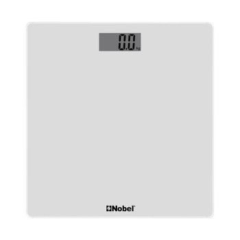Nobel Weighing Scale White 150 Kgs Tempered Glass Digital Anti Slip Feet NBS52WH