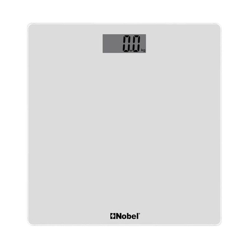 Nobel Weighing Scale White 150 Kgs Tempered Glass Digital Anti Slip Feet NBS52WH