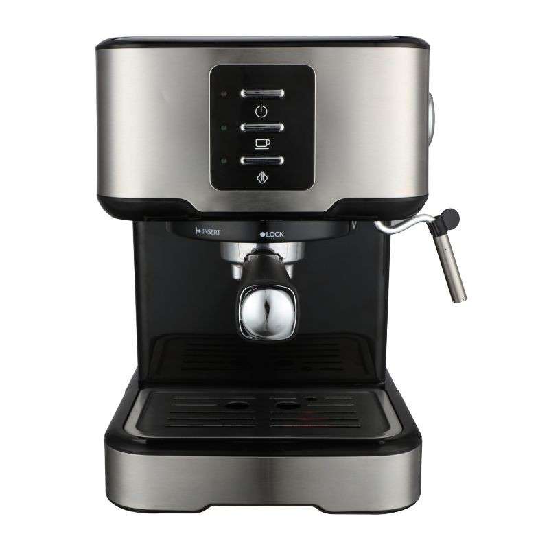 Nobel Coffee Machine, 1.5L Detachable Water Tank, Dual Stainless Steel Filter, 15 Bar Pressure Pump, Adjustable Steam Knob NCM21