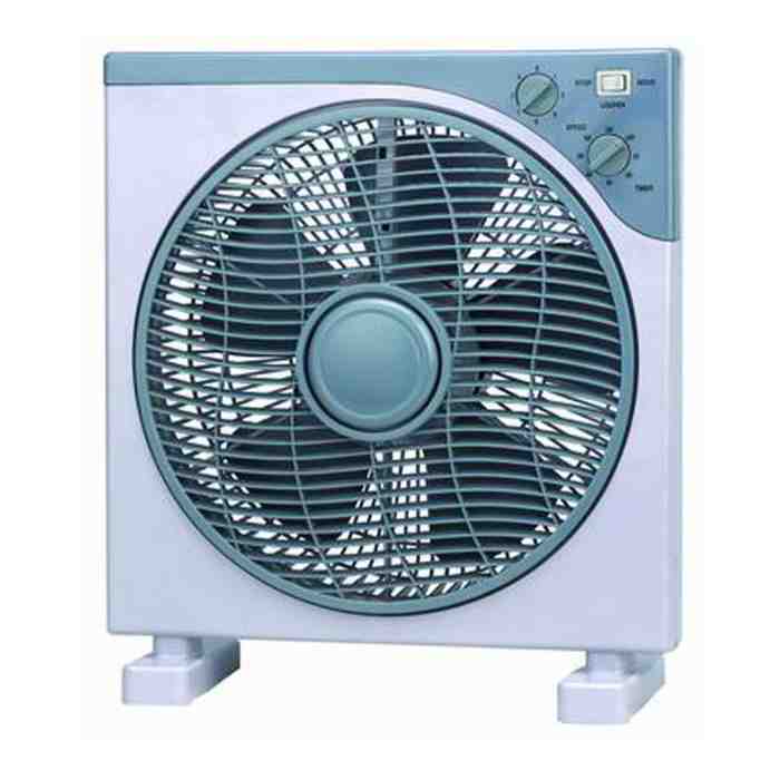 Nobel 12" Blade Box Fan, 3 Speed, Oscillation, Copper Motor, 5 Polypropylene Blade, 60-Minute Timer, Strong Airflow, Quiet Operation, 1200 RPM, 60W NBF12