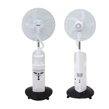 Nobel 16" Blade Rechargable Mist Standing Fan, Wide Oscillation, 4 Stack Bright LED -NF777MRC