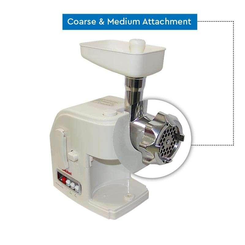 Nobel 10 in 1 Juicer Food Factory with 1 Litres Piano Switch Multi Speed Knob Switch and Citrus Juicer, Meat Grinder 400W NFP888