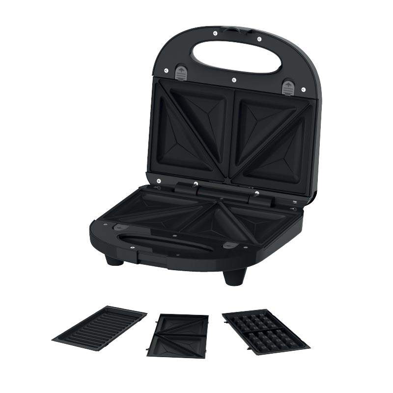 Nobel Sandwich Plate, Grill Plate & Waffle Plate with Fixed Temperature Control and LED Power Indicator NSM30G