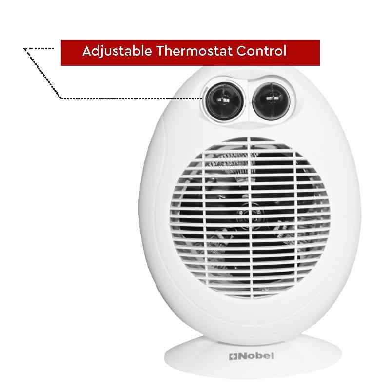 Nobel Fan Heater with Thermostat Control and Overheat Protection with Copper Motor 2000 W NFH100