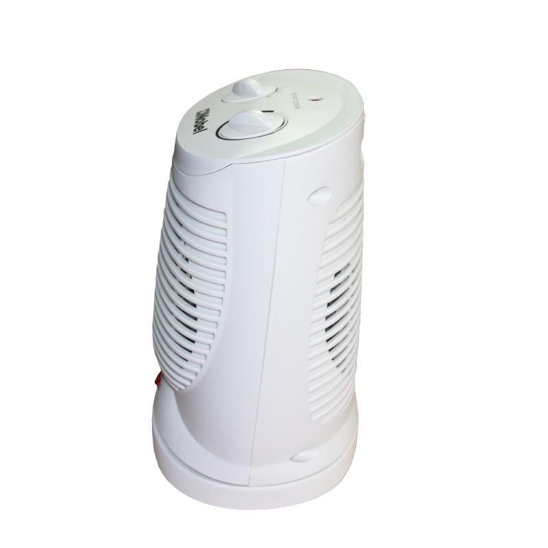 Nobel Fan Heater Gray High Heating Efficiency Adjustable Thermostat Control 2 Power Settings Over Heat Protection NFH200