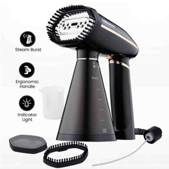 Nobel Steam Iron, Stainless Steel Panel, Detachable Water Tank, Steam Brush, 360° Rotational Swivel Handgrip, Pilot Light, Folded Handle, LED Indicator Lights,  NSI33
