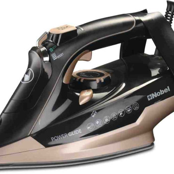 Nobel Steam Iron, Dry Ironing, Spray & Steam, 320ml Ceramic Sole Plate, Self-Cleaning, Powerful Burst & Vertical Steam, Adjustable Control, 360° Swivel Cord, Overheat Safety 320ml 2400W NSI35