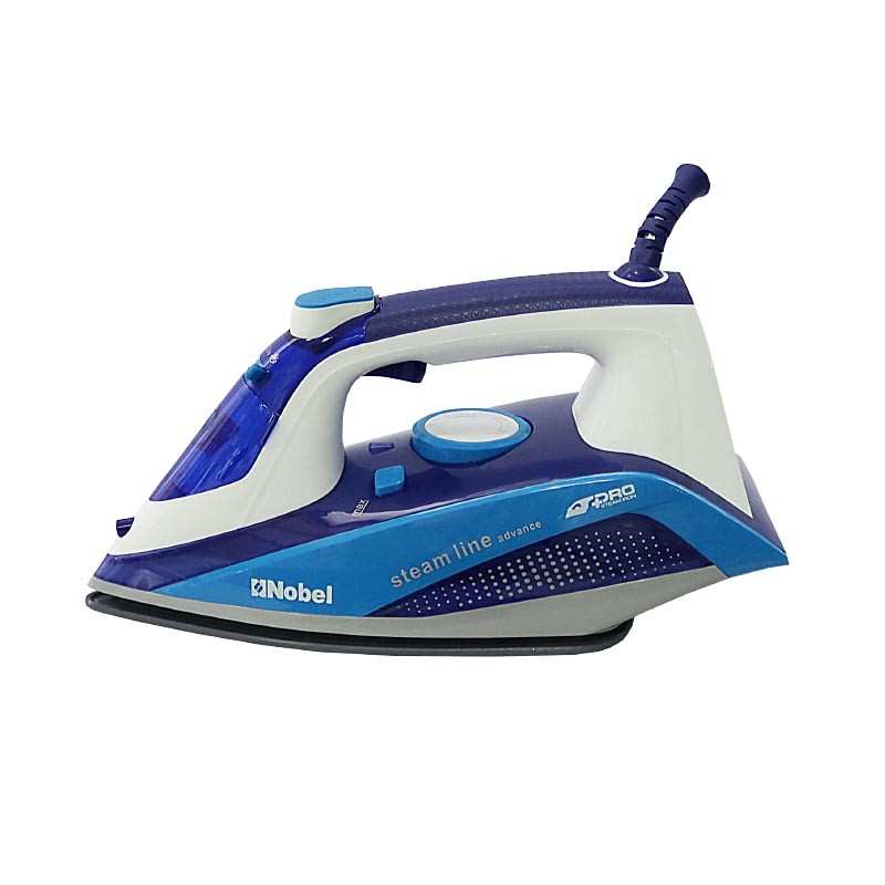 Nobel Steam Iron 2400W With Special Collar Cut, Blue And Black, 1 Year Warrenty, Blue Black, NSI28