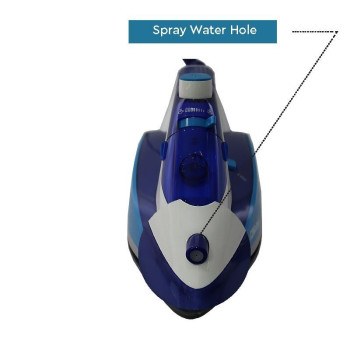 Nobel Steam Iron 2400W With Special Collar Cut, Blue And Black, 1 Year Warrenty, Blue Black, NSI28