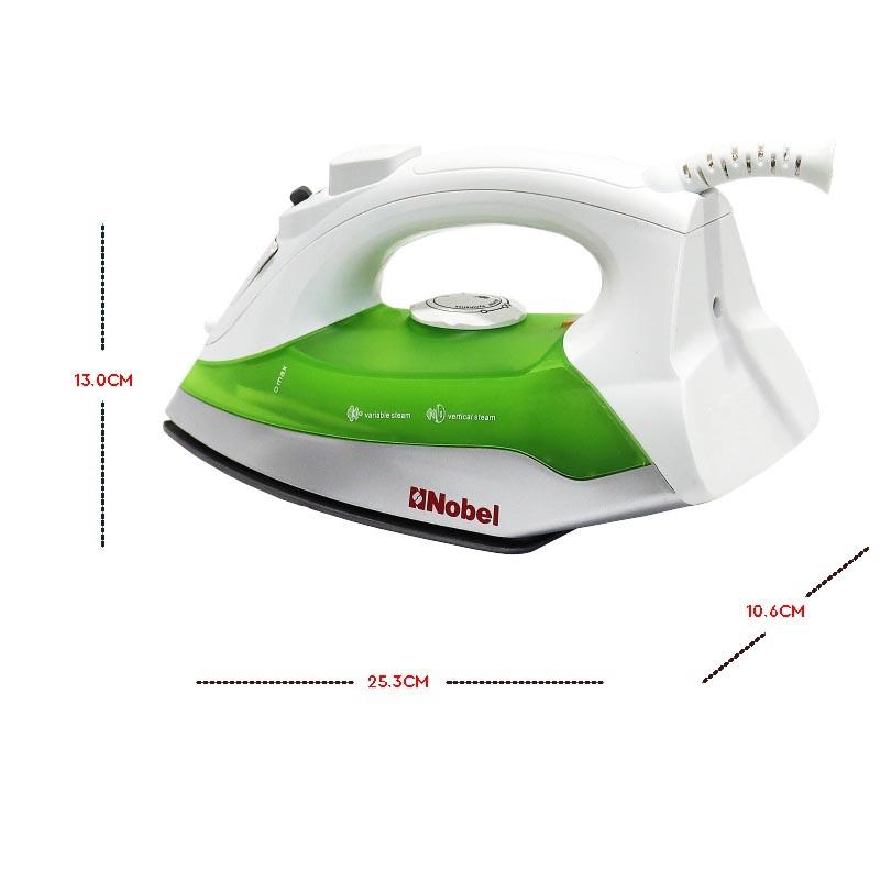 Nobel Variable & Vertical Steam Iron with Cord Length 2mtr, Cloth Seeve Cord, Non Stick Soleplate and Ergonomic Handle Design NSI246