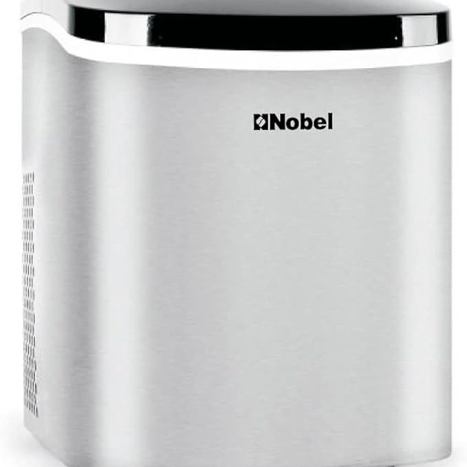 Nobel Ice Cube Maker 9 pieces of Ice per 6 to 9 minute cycle, with 1.7 Litres Water Tank Capacity & 600gram Ice bin Capacity,10-12 Kgs Ice Making Capacity per 24 Hours NIM18S