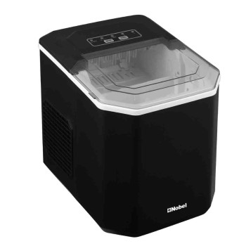 Nobel Ice Maker, 12Kgs 25°C Ice Capacity Daily, 1.3L Water Tank Storage, Bullet Ice Cube Shape, Water Shortage Indicator,Infrared Sensor, LED Display, R600a Refrigerant NIM15S