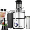 Nobel 4 in 1 Juicer Stainless Steel 1.1 Litre Juice Cup, Stainless Steel Strainer Grinder, Chopper, Blender Glass NJE404E