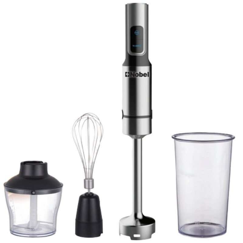 Nobel Hand Blender 4 in 1 Multifunctional Immersion Hand Blender Set, Turbo Mode, Stainless Steel Body NHB445