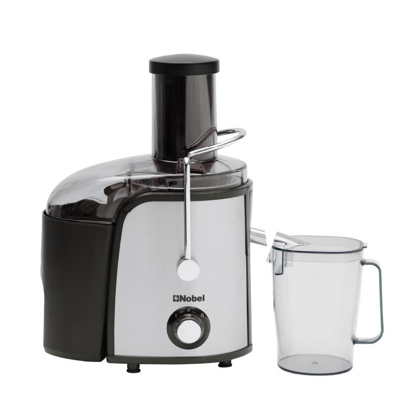 Nobel Juicer with 2 Litres Pulp Container and 1.1 Litre Juicer Cup, Feeding Tube 75mm, 2 Speed Control, and Overheat Protection & Safety Lock Device NJE101E