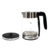 Nobel Glass Kettle 1.8Liter with Blue LED Light illumination and High Borosilicate Glass Body, Stainless Steel Heating Element Boiling Dry Protection Auto Shutoff NK180G