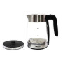 Nobel Glass Kettle 1.8Liter with Blue LED Light illumination and High Borosilicate Glass Body, Stainless Steel Heating Element Boiling Dry Protection Auto Shutoff NK180G