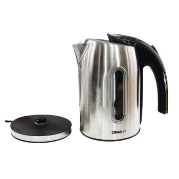 Nobel Kettle 1.7Liter Stainless Steel , Dual Sided Water Window and Washable Filter with LED Light Removable & Washable Filter, Multi Safety NK17SS