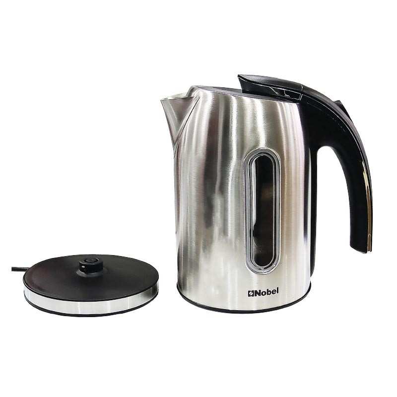 Nobel Kettle 1.7Liter Stainless Steel , Dual Sided Water Window and Washable Filter with LED Light Removable & Washable Filter, Multi Safety NK17SS