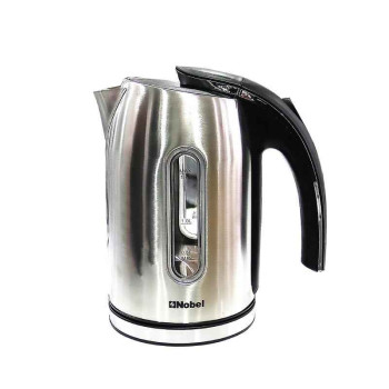 Nobel Kettle 1.7Liter Stainless Steel , Dual Sided Water Window and Washable Filter with LED Light Removable & Washable Filter, Multi Safety NK17SS