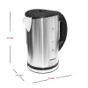 Nobel Kettles Stainless Steel 1.7 Liter Cordless Led Light Boiling Dry Protection Auto Shutoff NK172SS