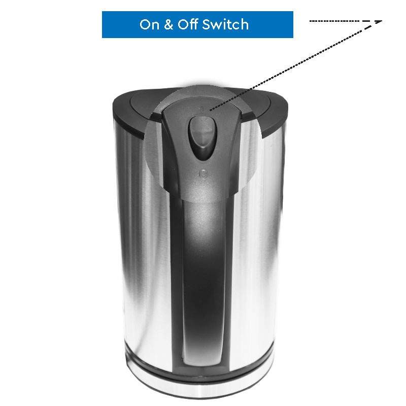 Nobel Kettles Stainless Steel 1.7 Liter Cordless Led Light Boiling Dry Protection Auto Shutoff NK172SS