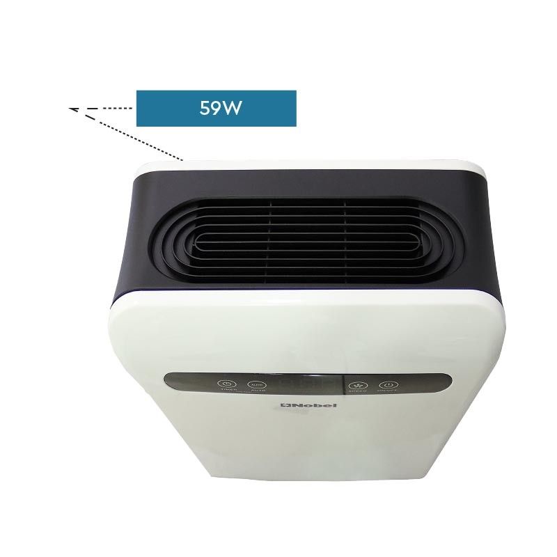 Nobel Air Purifier White 32M2 Area To Clean 3 Filters 3 Speed Led Indicator NAP270