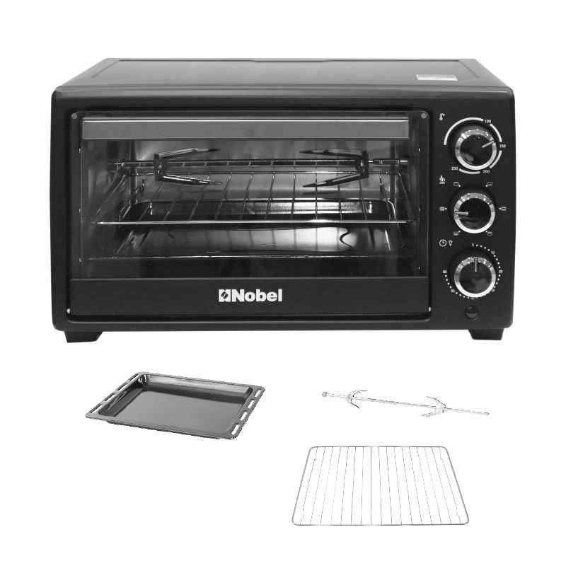 Nobel Electric Oven 18 Litres Capacity,  Rotisserie, Inner Lamp, Stainless Steel Heating Element NEO20