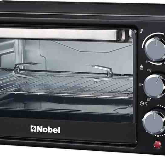 Nobel 35 Litres Electric Oven with 3 Knob Control & 60 Minutes Timer with Bell, Rotisserie & Inner Lamp, Heat Resistant Tempered Glass 1500W NEO36