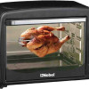 Nobel 55 Litres Electric Oven, 4 Knob Control with Rotisserie. Convection Fan & Inner Lamp, 100-250 Degrees Temperature Control, Stainless Steel Handle, Heat Resistant Tempered Glass NEO60
