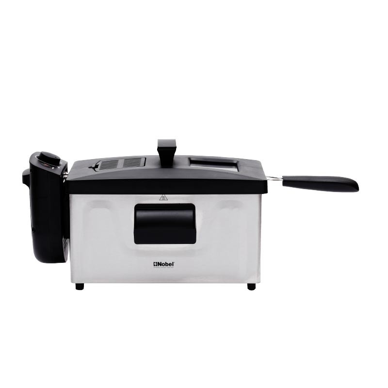 Nobel Deep Fryer 3Ltr Capacity with 700g Frying Capacity and has Detachable Enamel Oil Tank,Plastic Lid with Stainless Steel and Filter NDF7G
