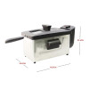 Nobel Deep Fryer 3Ltr Capacity with 700g Frying Capacity and has Detachable Enamel Oil Tank,Plastic Lid with Stainless Steel and Filter NDF7G