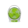 NOBEL RECHARGEABLE BOX FAN WHITE/GREEN 12" LED Light 9 Speed NBF128R