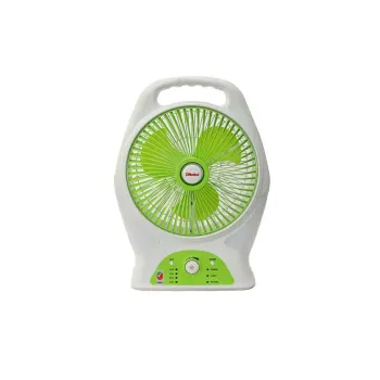 Nobel 8” Rechargeable Box Fan – 9 Speed, LED Light, Portable Battery Fan NBF87R