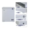Super General 200 Liter Chest Freezer, Compact Deep Freezer with Storage Basket, Grey, 1-Year Warranty, SGF222HMS