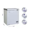 Super General 200 Liter Chest Freezer, Compact Deep Freezer with Storage Basket, Grey, 1-Year Warranty, SGF222HMS